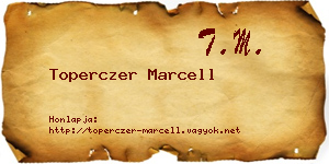 Toperczer Marcell névjegykártya